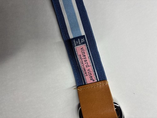 Vineyard Vines Boys XL Golf Belt Preppy Summer Blue Canvas Belt - Picture 3 of 6