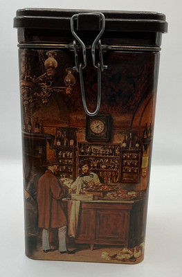 Vintage, Cafe Greco Tin Box, Advertising Tin, Hinged Lid and locking clasp, Nice