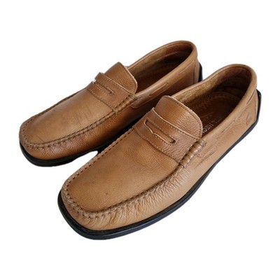 Daniel Hechter Herren Slipper Leder Gr 41 Cognac Braun Lederschuhe