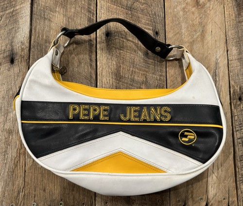 Borsa a mano Pepe Jeans London gialla nera 73 zip superiore - Foto 2 di 5