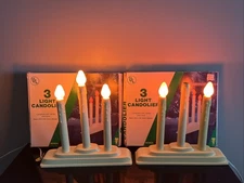 Vintage Noma 3 Light Candolier Christmas Holiday Candle Decor w Box Lot Of 2
