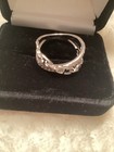 Moissanite~Criss Cross Band With G Link~Sz 8 New 925 — photo 4