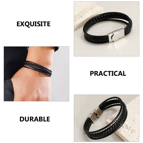 2 Pcs Bracelet Man Wrist for Men Jewelry Bracelets - 第 3/10 張圖片