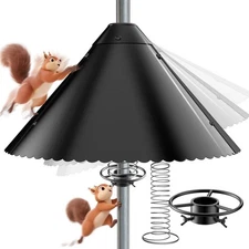 Metal Squirrel Baffle - Heavy Duty Squirrel Baffle for Bird Feeder Pole - Chew P
