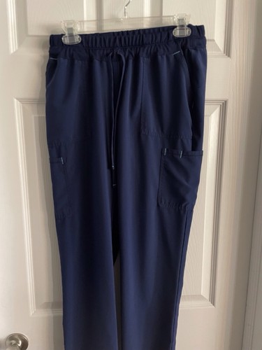 Scrubstar Scrub Pants Womens Size S Navy Blue Stretch Drawstring Medical
