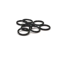 8mm, 18g, Black Enamel Coated Open Jump Rings - US Seller