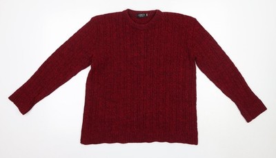 Choice Collection Damen Pullover Pulli rot Rundhals Acryl Größe S