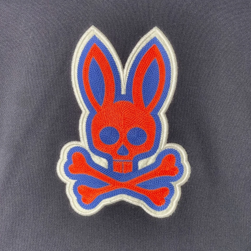Sudadera con capucha de algodón con logotipo de conejito negro para niños Psycho Bunny talla mediana (10/12) Foto 4 de 4