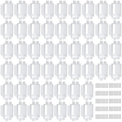 50PCS BE1-2 Electrical Outlet Box Extenders with 100PCS Screws, (1-Gang)Electric