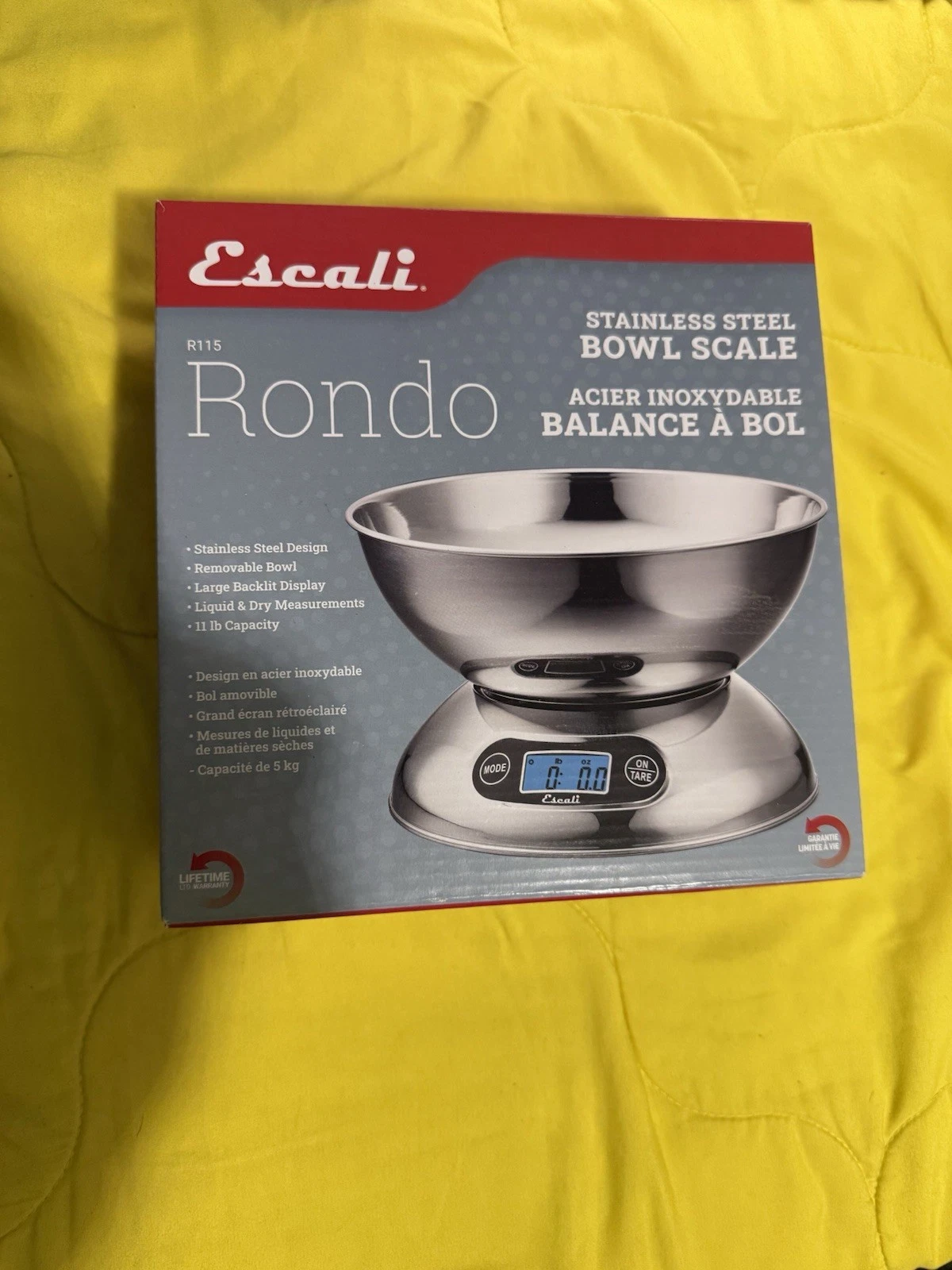 Escali R115 Rondo Stainless Steel Digital Scale New