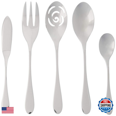 Knork Original Serving 5 Piece Set Gloss 18/10 Stainless Steel