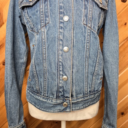 Giacca vintage Levi's donna blu denim anni 90 snap media - Foto 4 di 10