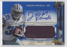 2013 Topps Finest Jumbo Relic Blue Refractor 72/99 Joseph Randle Auto 0l2