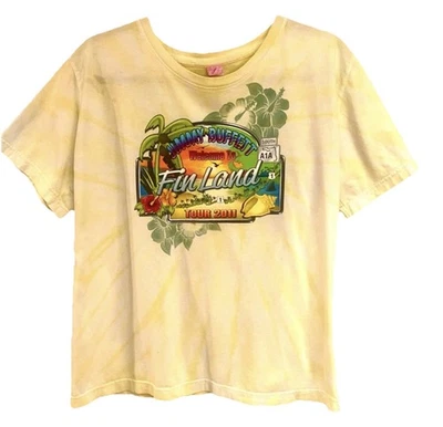 Jimmy Buffett T Shirt Sz XL 2011 Welcome To Fin Land Tour 2 Sided Womans Tie Dye - Image 1 of 3