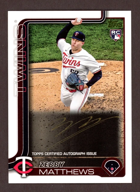 Zebby Matthews 2025 Topps Update GOLDEN MIRROR AUTO SSP #283 RC ROOKIE