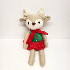 Spark Create Imagine 16" My 1st Christmas Deer Rattle Crinkle Knit Baby Plush