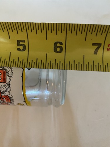 Bicchiere da bere vintage vetro trasparente McDonald’s Hamburglar 1980 alto 6” - Foto 9 di 9