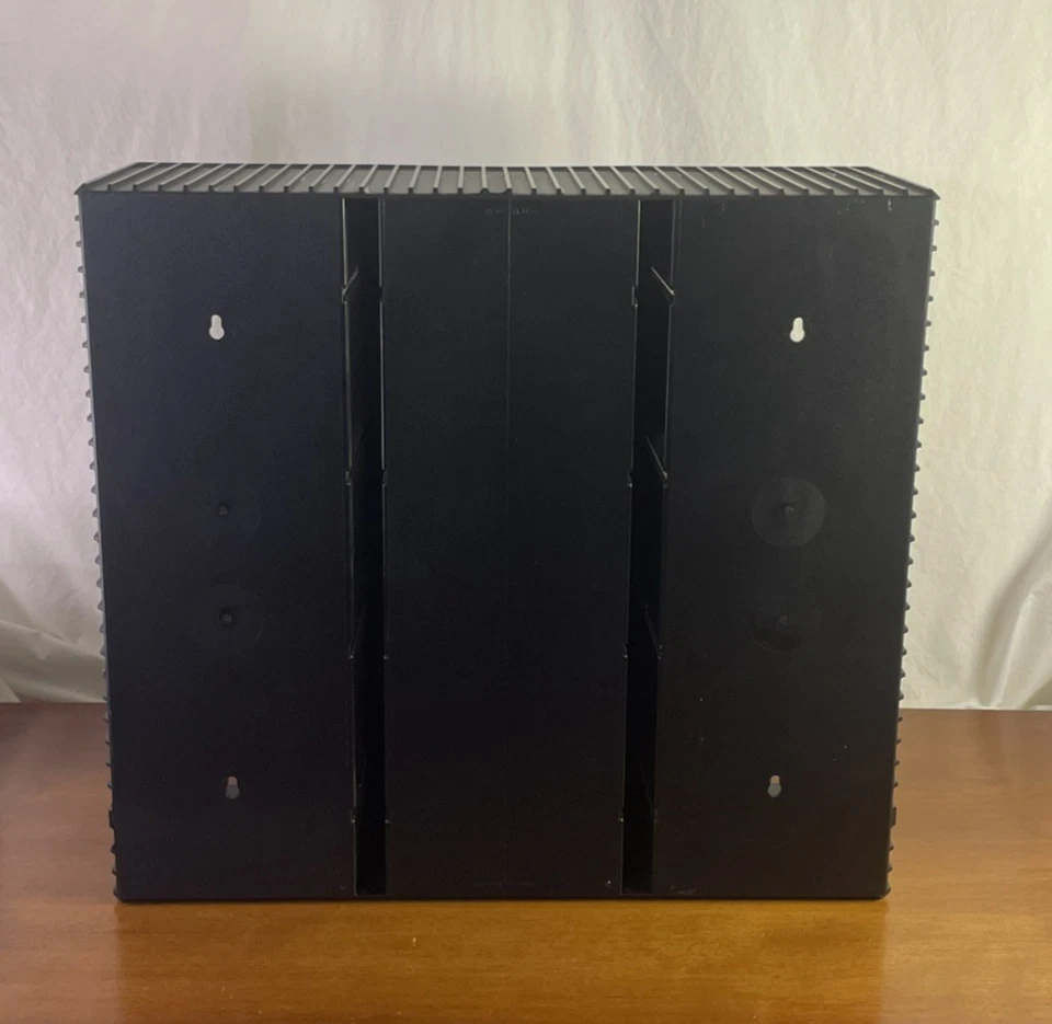 Estuche de almacenamiento de CD vintage Laserline CD90 90 EE. UU. exhibición colgante de pared o mesa Foto 3 de 4