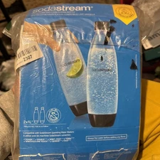 SodaStream 1L Carbonating Bottles 2-Pack New Sealed  Replacement Bottles White