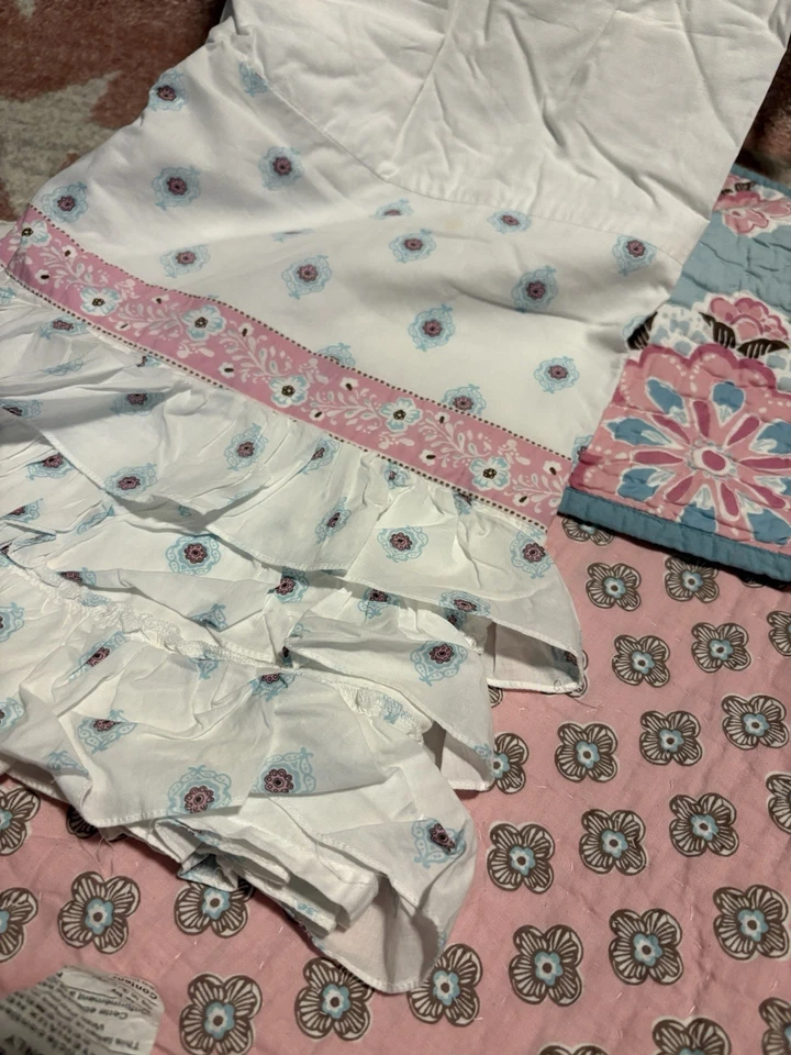 Edredón y falda de cama Pottery Barn para cuna niños niñas Foto 4 de 4