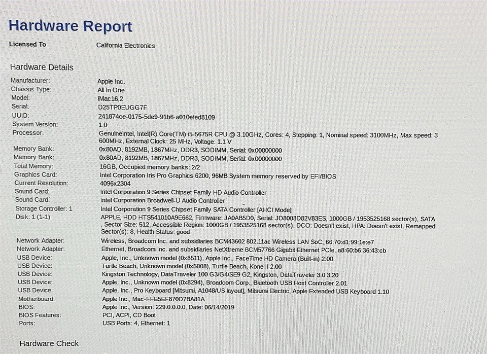 Apple iMac 16,2 A1418 2015 Intel i5 5675R 3.2GHZ 21.5" 16GB 1TB HDD OSX Monterey - Image 2 of 4