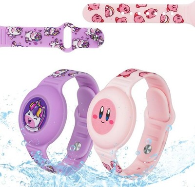 Kinder Armband für AirTag, wasserdicht Silikon, GPS Tracker Halter,