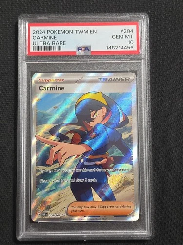 2024 Pokemon Twilight Masquerade Ultra Rare #204 Carmine PSA 10
