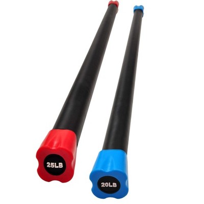 Total Body Workout Weighted Bar with Solid Steel Core and Padded Foam Surface...