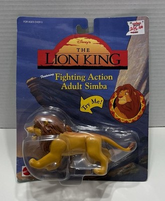 Vintage 1994 Disney The Lion King Fighting Action Adult Simba Mattel New