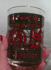 HOUZE new never used VINTAGE STAINED GLASS holiday set of 6 low ball glasses — photo 2