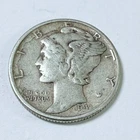 1942 MERCURY DIME *90% SILVER, Circulated Coin, Free Shipping #6675