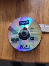 22 DVD-R  BLANK DISCS FROM STAPLES RECORDABLE DVD'S 4.7GB DATA (2 HOURS) SFH