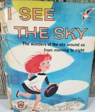 Childrens Wonder Book I SEE THE SKY Hardback Vintage 1960 Ephemera