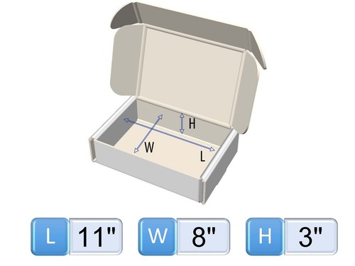 25 pk Premium White Carton Mailer Boxes (inside, imperial dimensions) - Picture 16 of 20