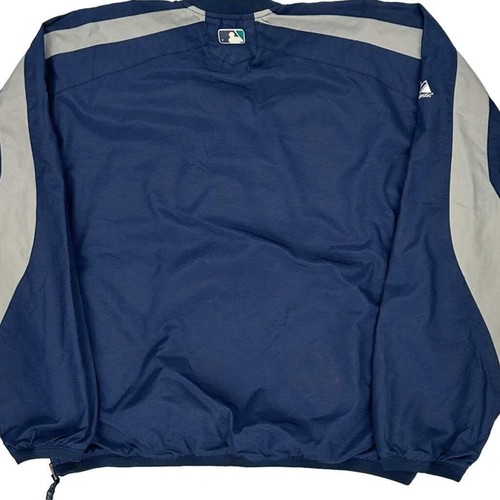Seattle Mariners Majestic Mlb Windbreaker - Medium Blue Polyester - Picture 7 of 8