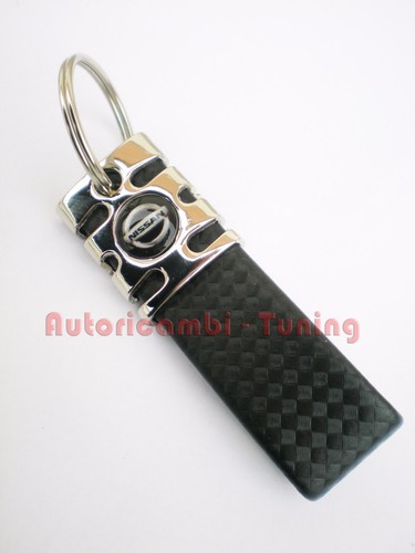 PORTACHIAVI PORTA CHIAVI AUTO PER NISSAN FINTO CARBONIO NERO idea regalo