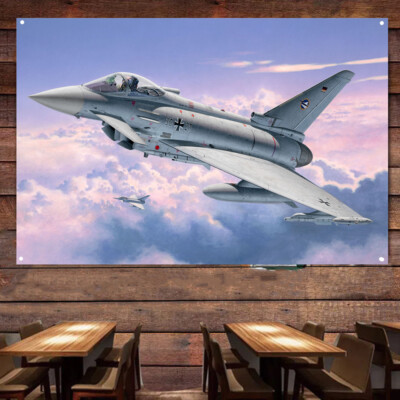Eurofighter Typhoon Fighter Banner Flag Canvas Painting Tapestry For Wall Decor
