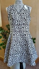 Banana Republic Jacquard Fit n Flare SZ 10 Dress Animal Leopard Print $130 NWT
