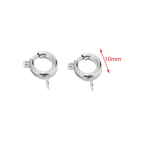 20pcs Stainless Steel Round Claw Spring Clasps Hook for Bracelet Necklace Making - Picture 14 of 15