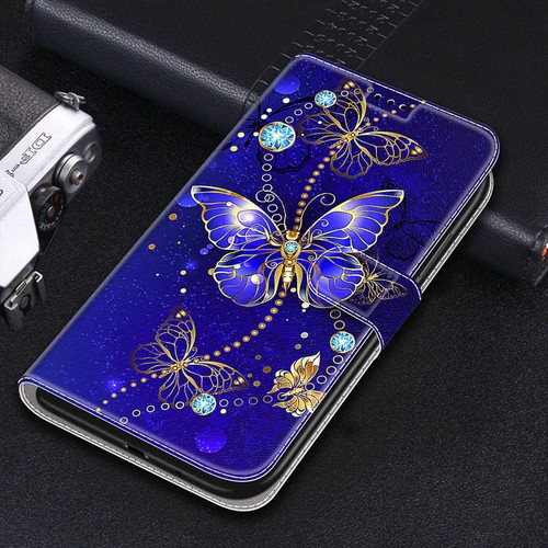 Rose Marble Flower Cat Wolf Wallet Phone Case For iPhone 16 15 14 13 12 Pro Max - Picture 6 of 63