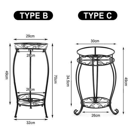 DelSol Plant Stand Metal Flower Pots Holder Indoor Display Rack Corner Outdoor - Picture 4 of 51