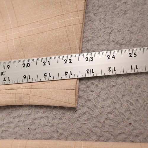VTG Windowpane Check Jacket S Beige Polyester Wool Blazer Sport Coat 38S - Imagen 15 de 15