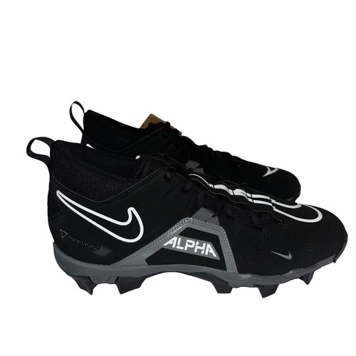 Nike Alpha Menace 3 Shark Football Cleats Men's Size 11.5 W Black CV0584-010 - Picture 2 of 7