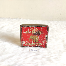 1930s Vintage Bears Elephant Cigarette Advertising Tin Box Old Collectible CG567