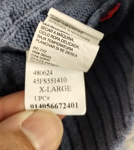 IZOD Men’s Stratton Knit 1/4 Zip Sweater 100% Cotton In Heather Blue XL - Jordan - Picture 15 of 20