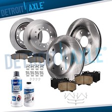 10pc Front Rear Brake Rotors Ceramic Pads Kit for 2001 2002 2003 Toyota Sequoia