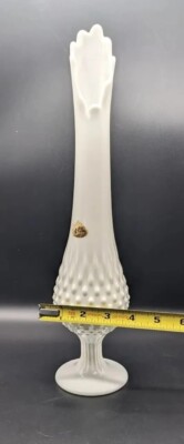 花瓶・フラワースタンド 231 Vintage Fenton Pastel Milk glass Fenton Aqua Blue Turquoise Fenton Milk Glass Hobnail Trumpet