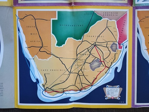 c.1950 South Africa Pictorial Map by Bernard Sargent - Picture 20 of 20