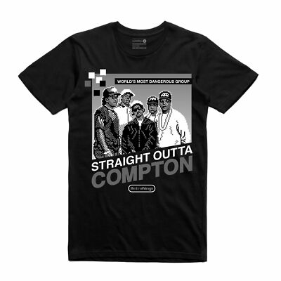 Brandneu Streetwear on Demand Nwa Straight Outta Schwarz T-Shirt SMALL-3XLARGE
