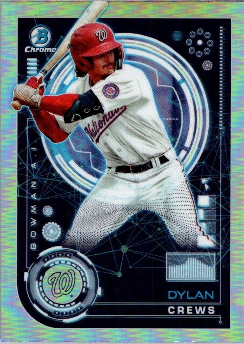 Dylan Crews 2024 Bowman Chrome Bowman AI Refractor #BAI-13 - Nationals